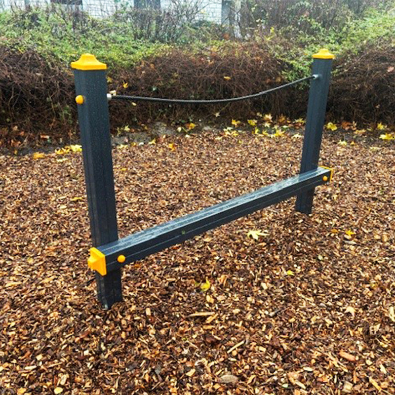 espas Balancierbalken aus Aluminium Standpfosten und einem Seil