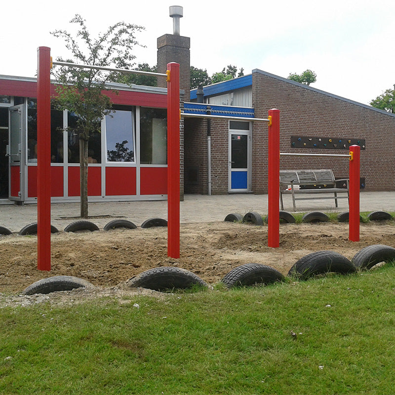 espas Dreierreck, Höhe 180cm, 140cm und 100cm, Aluminium rot