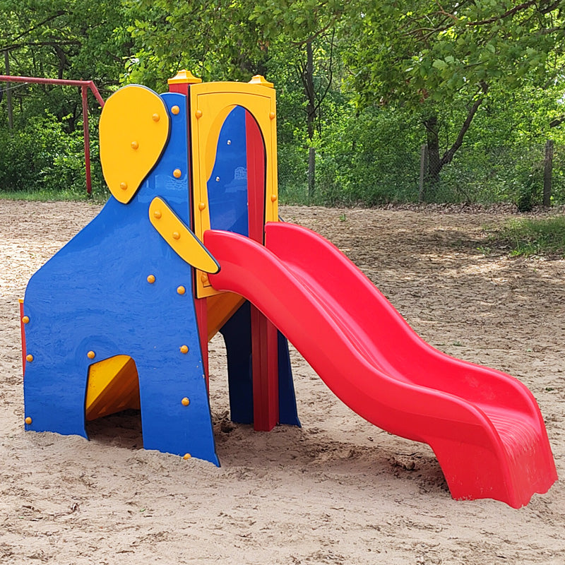 espas Elefant mit Rutsche, Aluminium rot