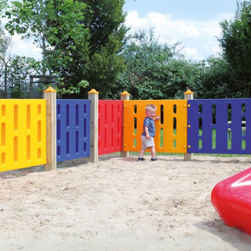 espas PE-Element-Zaun Pfosten mit Kappe