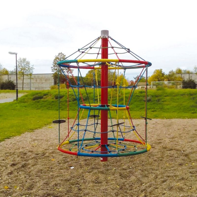 espas Kletternetzturm drehbar mit gepulvertem Mast