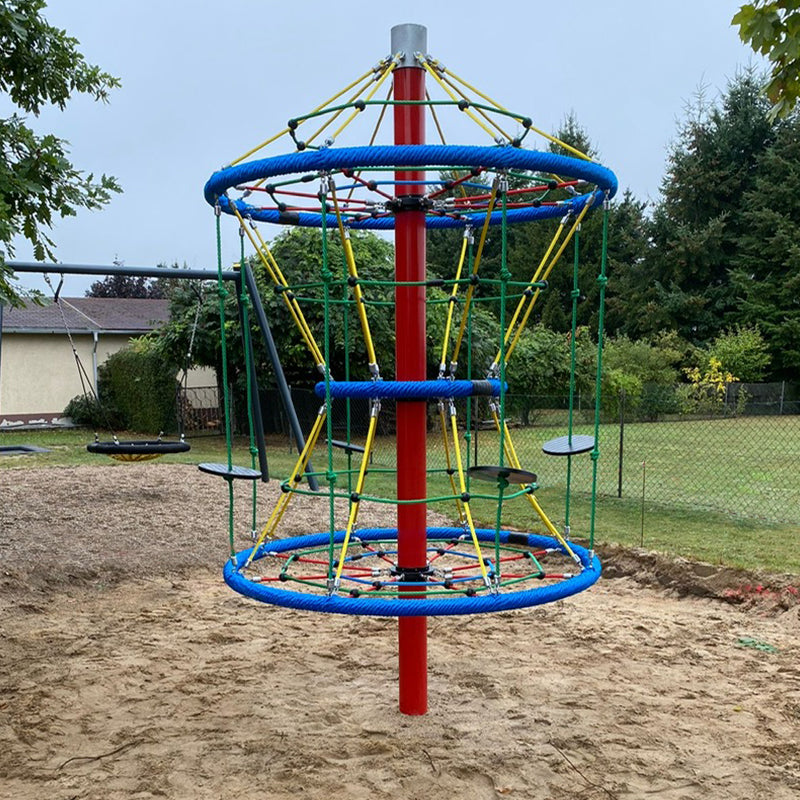espas Kletternetzturm drehbar mit gepulvertem Mast