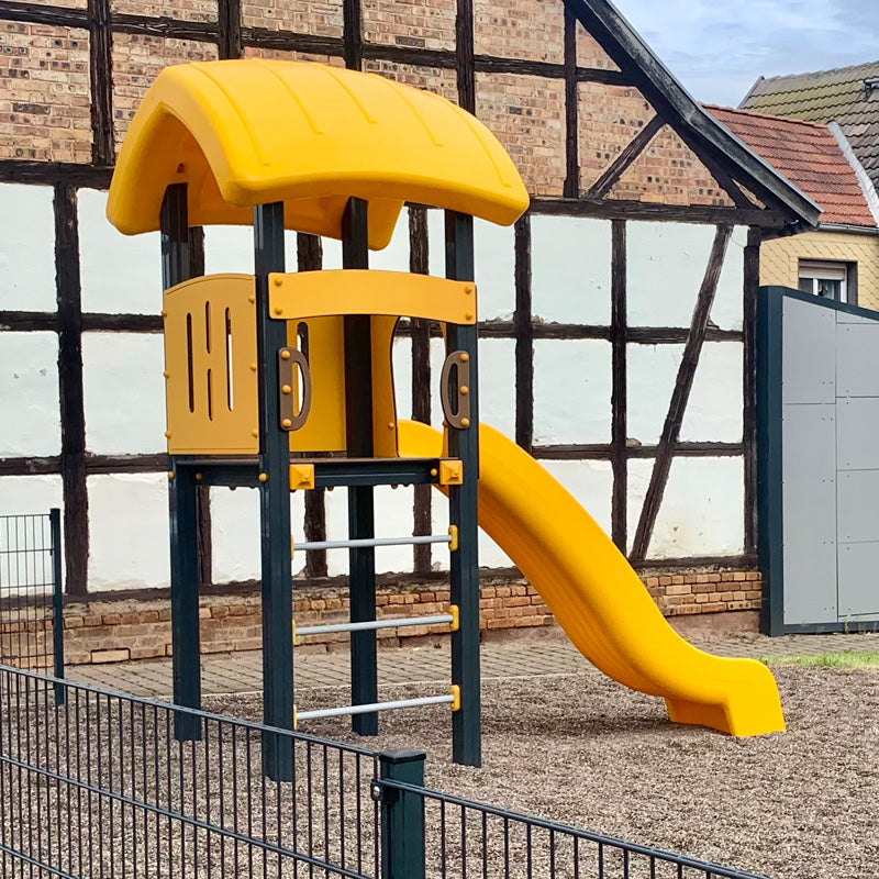 espas Rutschturm mit Dach Aluminium anthrazit