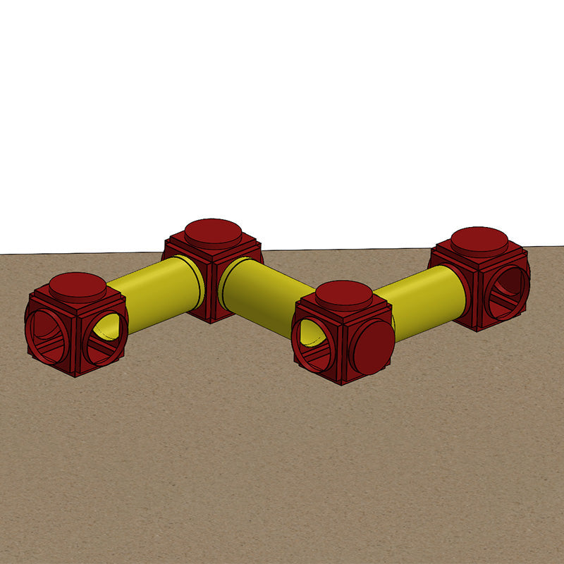 Mögliche Anordnung von Modul Würfel und Rohr