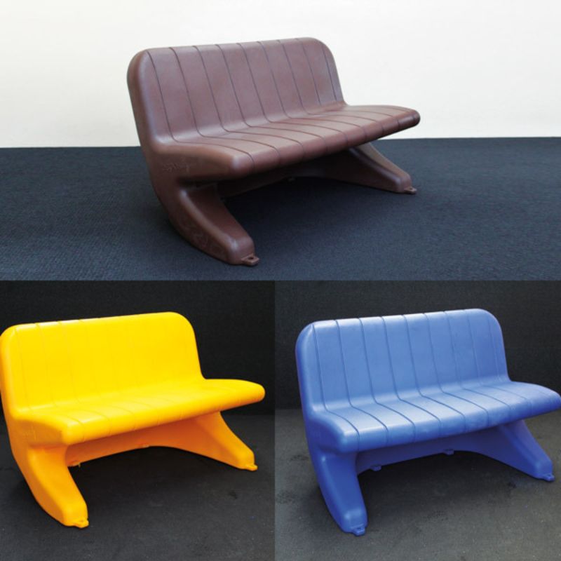 espas Sofa in braun, gelb und blau