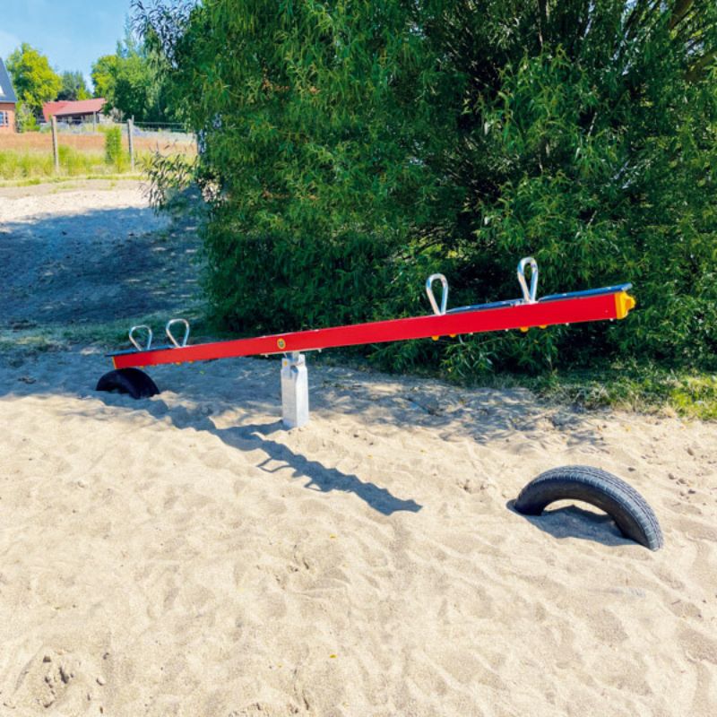 espas Wippe 4 sitzig, Aluminium rot