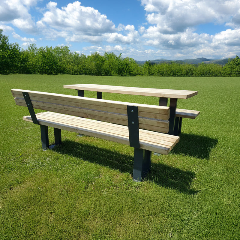 Sitzkombination Karlsruhe Bank mit Lehne Tisch und Bank
