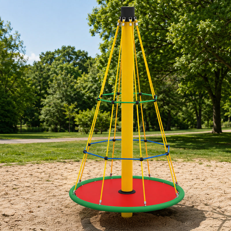 espas climbing net pyramid rotating with powder-coated mast