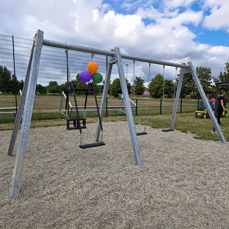 espas combination swing 2.50m with double swing and single swing